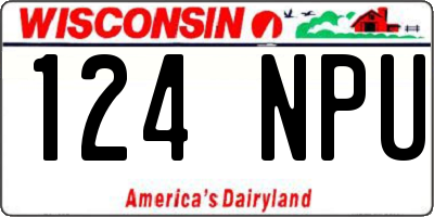 WI license plate 124NPU