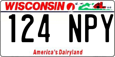 WI license plate 124NPY