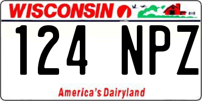 WI license plate 124NPZ