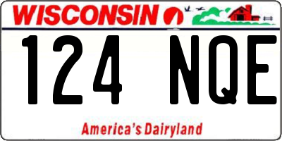 WI license plate 124NQE