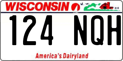 WI license plate 124NQH