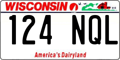 WI license plate 124NQL