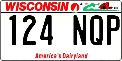 WI license plate 124NQP