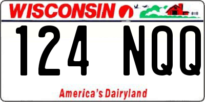 WI license plate 124NQQ