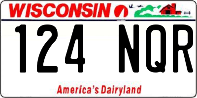 WI license plate 124NQR