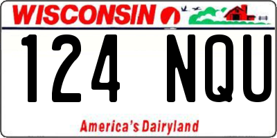 WI license plate 124NQU