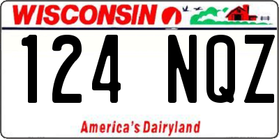WI license plate 124NQZ