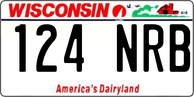 WI license plate 124NRB