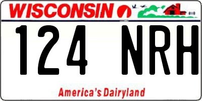 WI license plate 124NRH