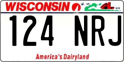 WI license plate 124NRJ