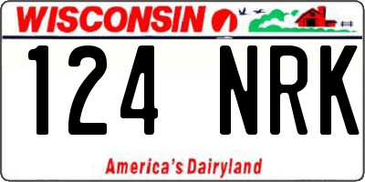 WI license plate 124NRK