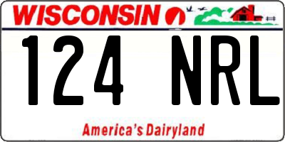WI license plate 124NRL