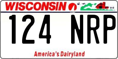 WI license plate 124NRP