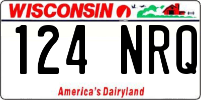 WI license plate 124NRQ