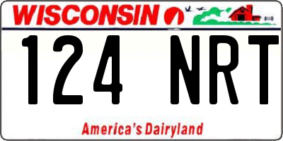 WI license plate 124NRT