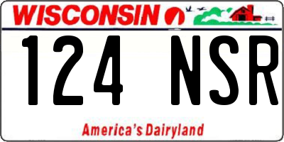 WI license plate 124NSR