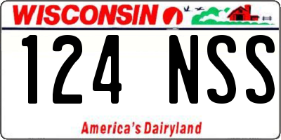 WI license plate 124NSS