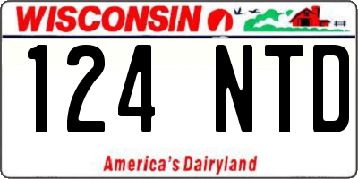 WI license plate 124NTD