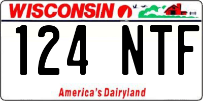 WI license plate 124NTF