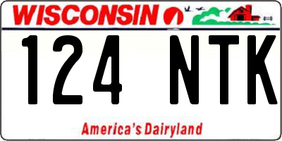 WI license plate 124NTK