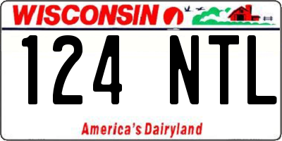 WI license plate 124NTL