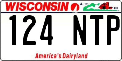 WI license plate 124NTP