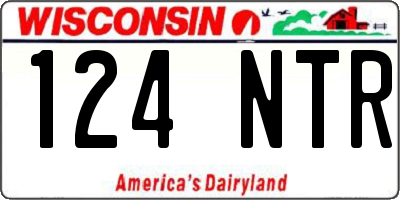 WI license plate 124NTR