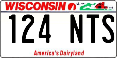 WI license plate 124NTS