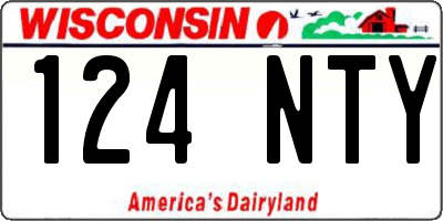 WI license plate 124NTY