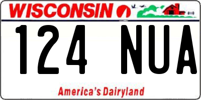 WI license plate 124NUA