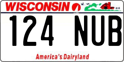 WI license plate 124NUB
