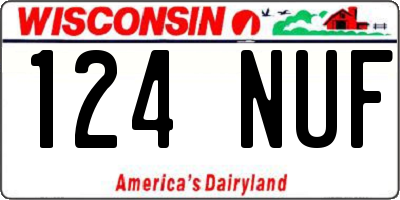 WI license plate 124NUF
