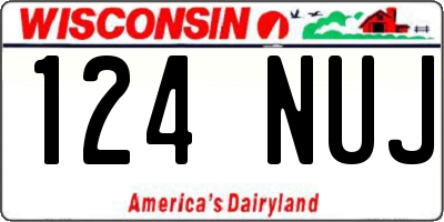 WI license plate 124NUJ