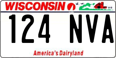 WI license plate 124NVA