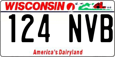 WI license plate 124NVB