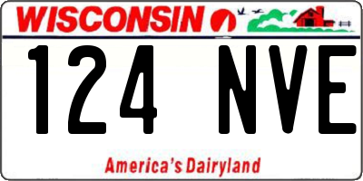 WI license plate 124NVE