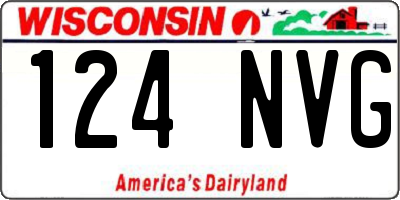 WI license plate 124NVG