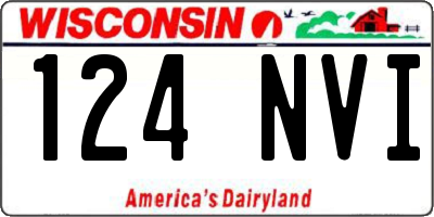 WI license plate 124NVI