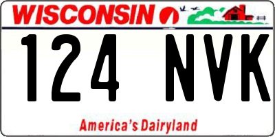 WI license plate 124NVK