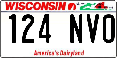 WI license plate 124NVO