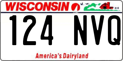 WI license plate 124NVQ