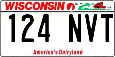 WI license plate 124NVT