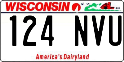 WI license plate 124NVU
