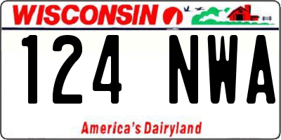 WI license plate 124NWA