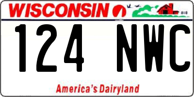 WI license plate 124NWC
