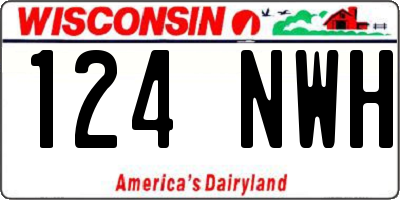 WI license plate 124NWH