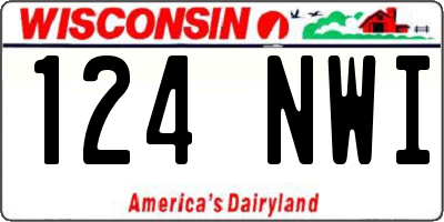 WI license plate 124NWI