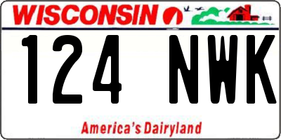 WI license plate 124NWK