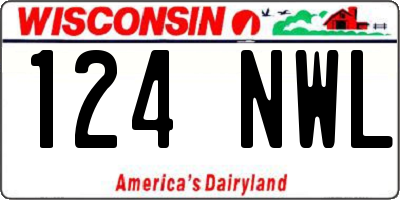 WI license plate 124NWL