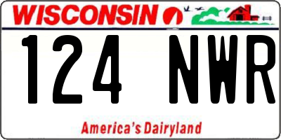 WI license plate 124NWR